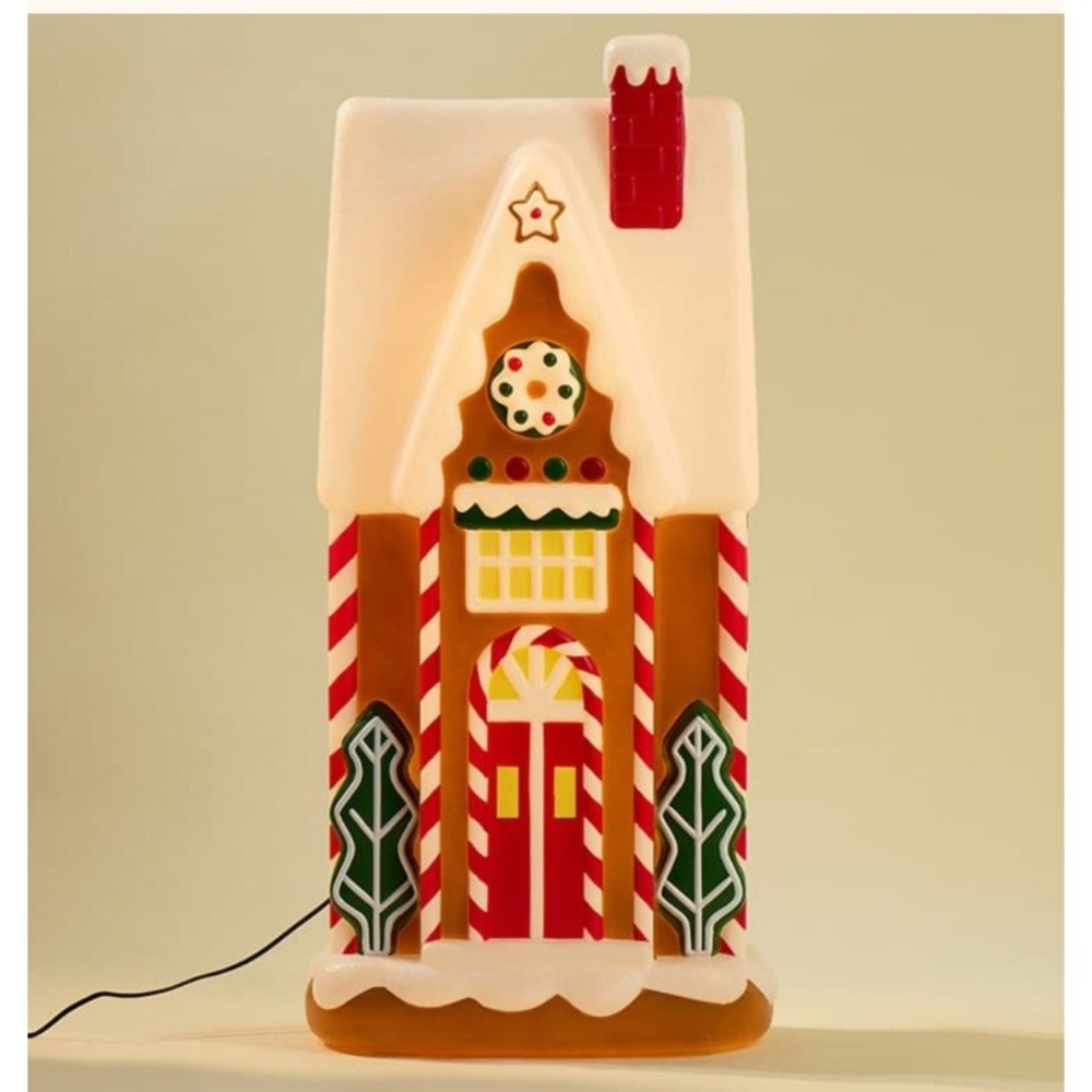 Cracker Barrel Gingerbread House Blow Mold 36" Lighted Christmas Yard Decor NWT